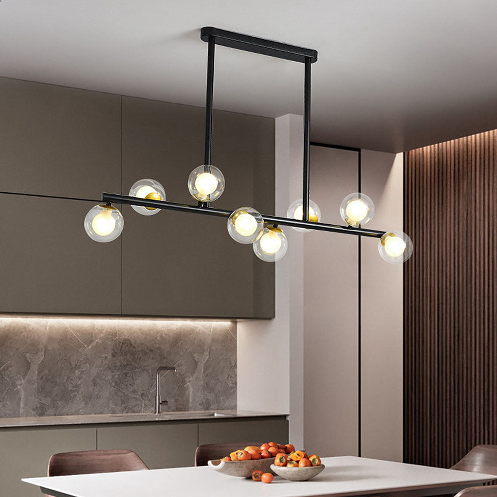 Nordic Style Glass Ceiling Bar Lights for Modern Kitchens - Elegant Illumination for Contemporary Home Decor