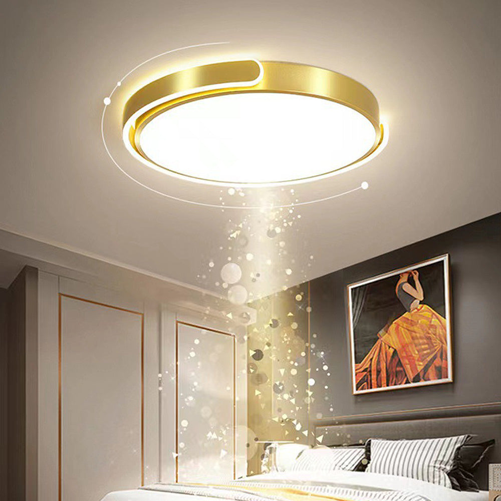 Sleek Minimalist Round Acrylic LED Ceiling Light for Modern Bedrooms - Stylish Illumination for Contemporary Spaces