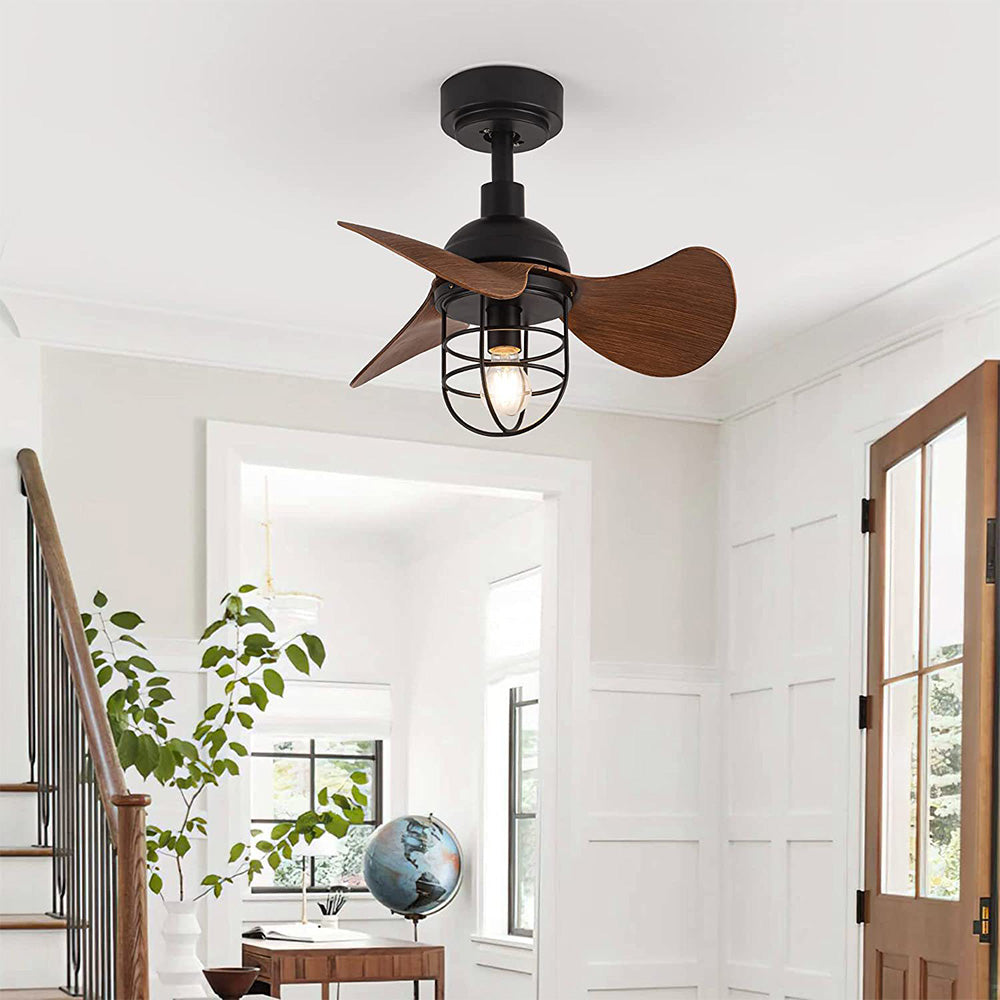 Charming Modern Dark Walnut Ceiling Fans with Integrated Lighting for Stylish Home Decor