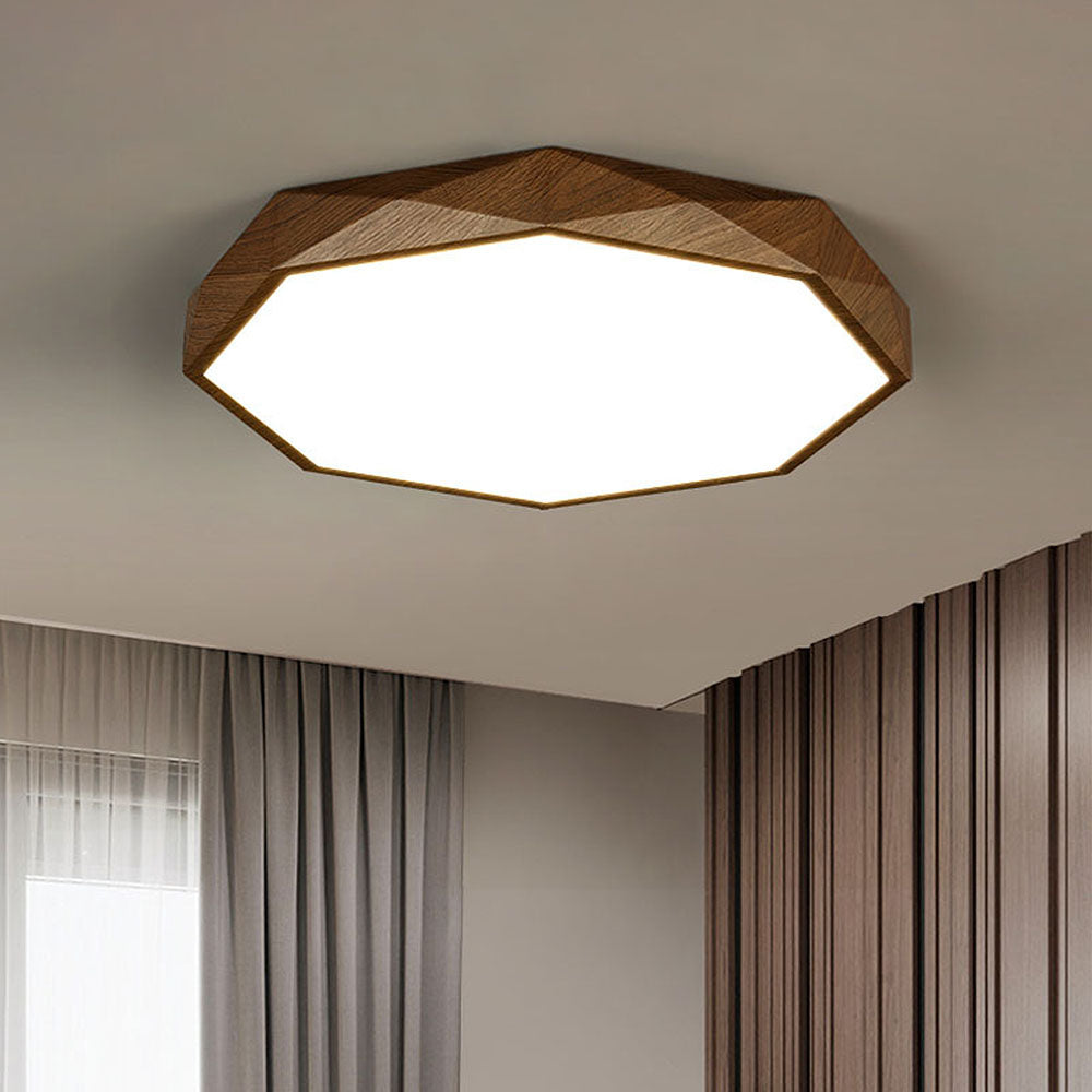 Brown Disc LED Ceiling Light for Bedroom - Sleek, Simple Design for Modern Interiors, Perfect Illumination for Any Space