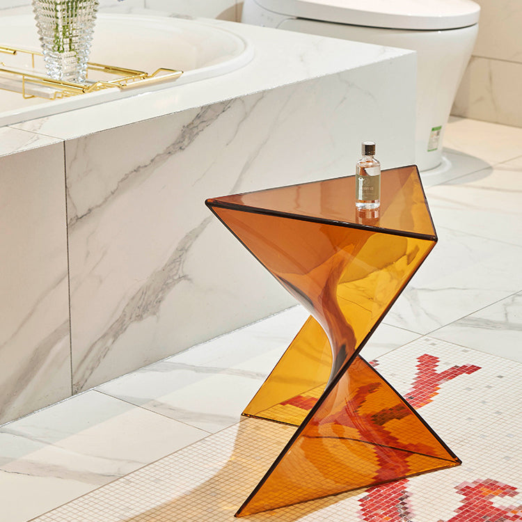 Side Table Modern Acrylic Twist Design