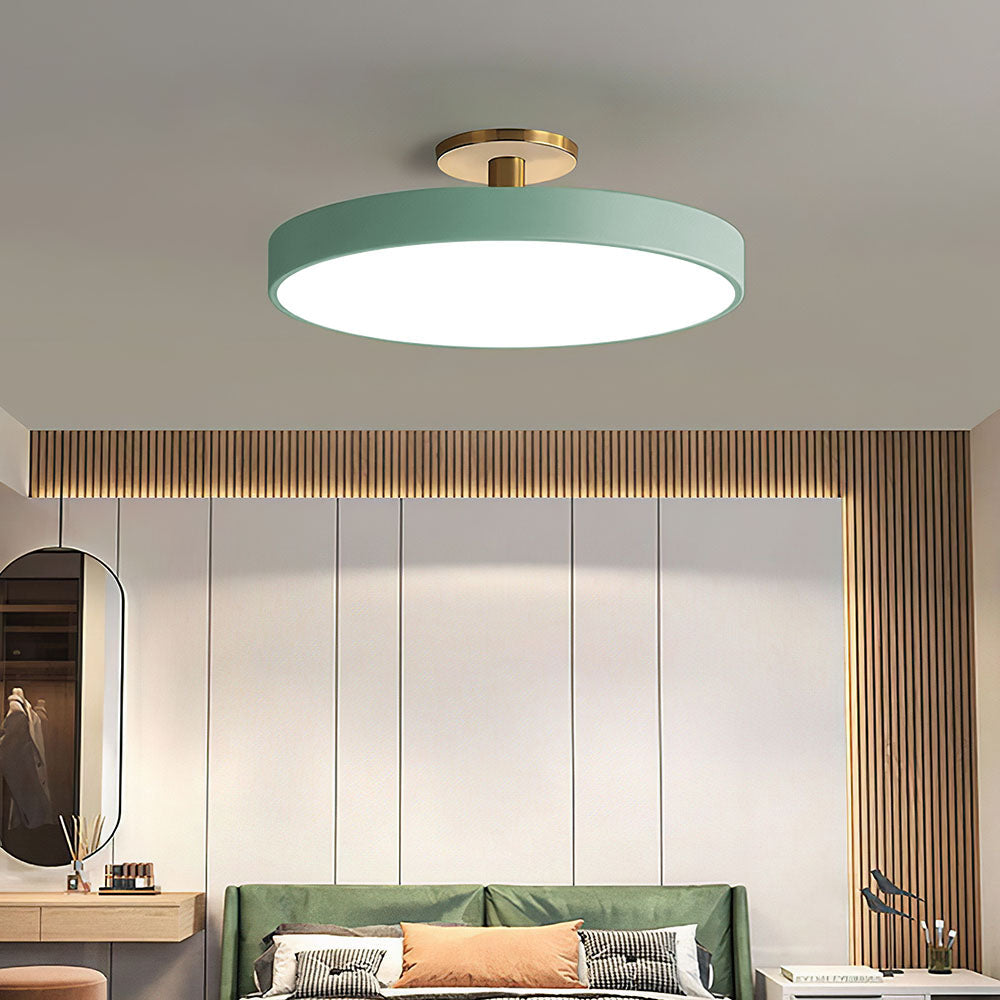 Sleek Simplicity Round Flush Mount Ceiling Light Fixture for Modern Home Interiors and Elegant Spaces