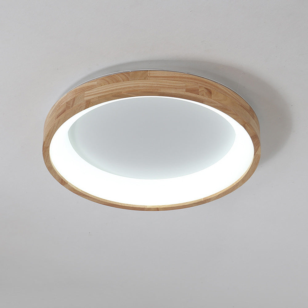 Minimalist Disc Wood LED Ceiling Light for Bedroom – Stylish and Modern Illumination for Contemporary Spaces