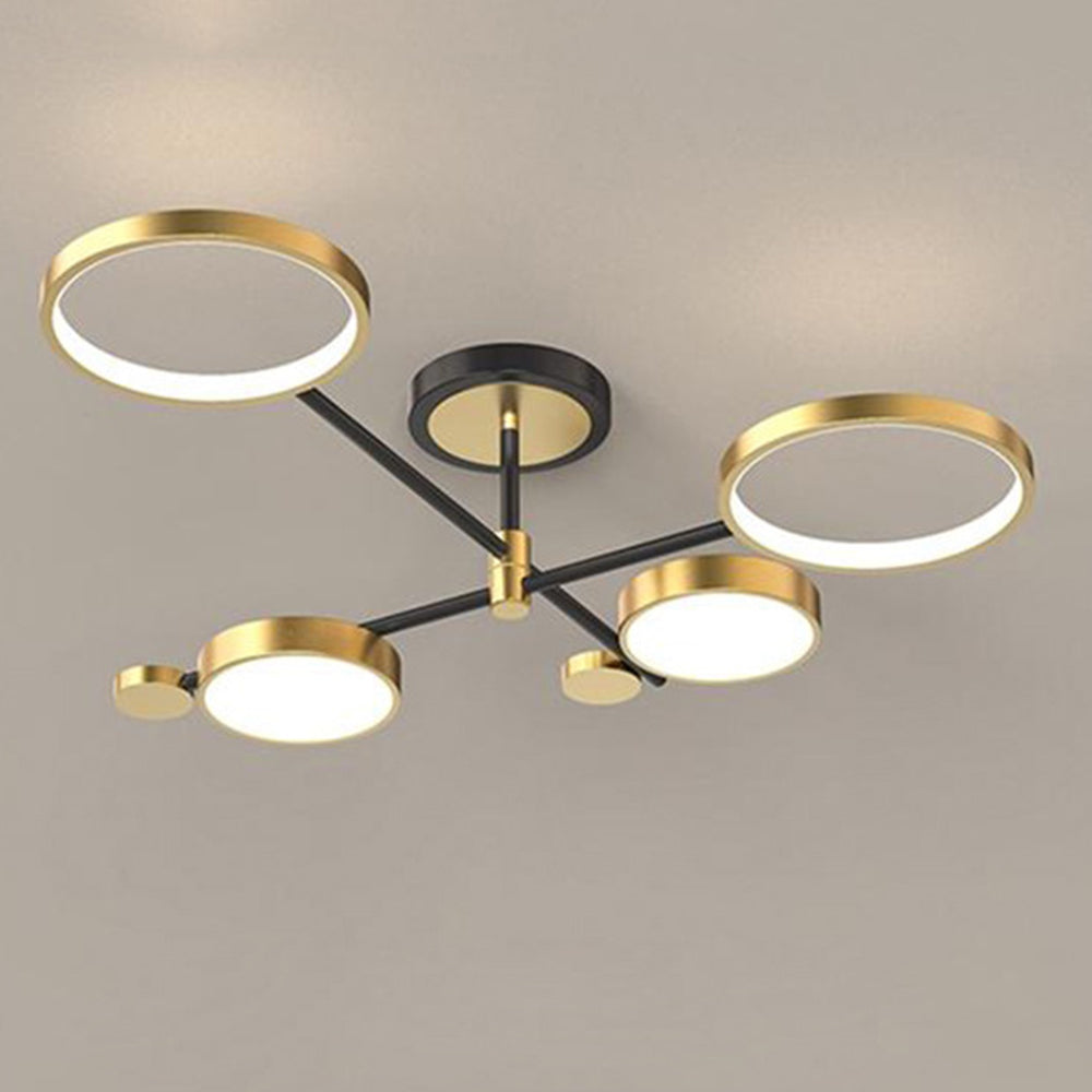 Contemporary LED Ceiling Light for Living Room - Modern Rings Design for Stylish Illumination and Ambience