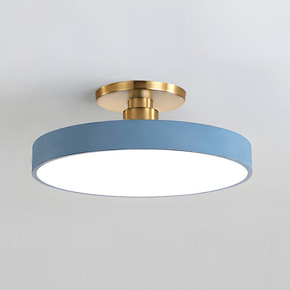 Modern Circular LED Semi Flush Mount Ceiling Light Fixture for Stylish Home Illumination and Energy Efficiency