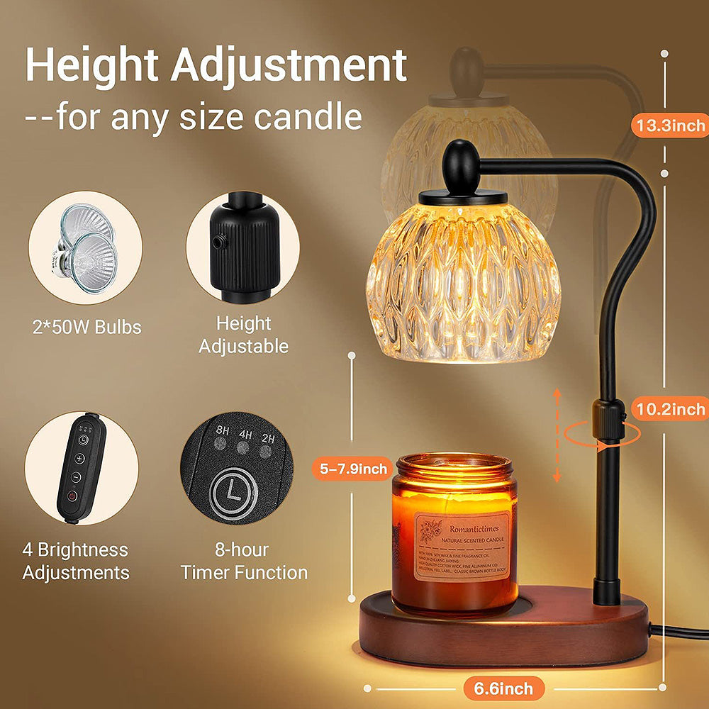 Contemporary Gold Glass Candle Lamp for Bedroom Ambience and Warmth - Elegant Lighting for a Stylish Home Decor