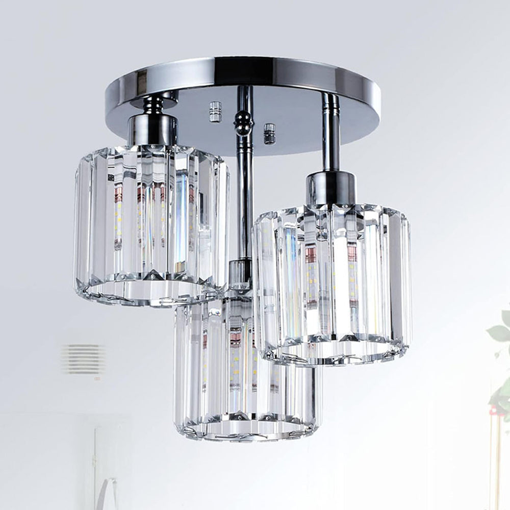 Elegant Modern Crystal Semi-Flush Ceiling Lights