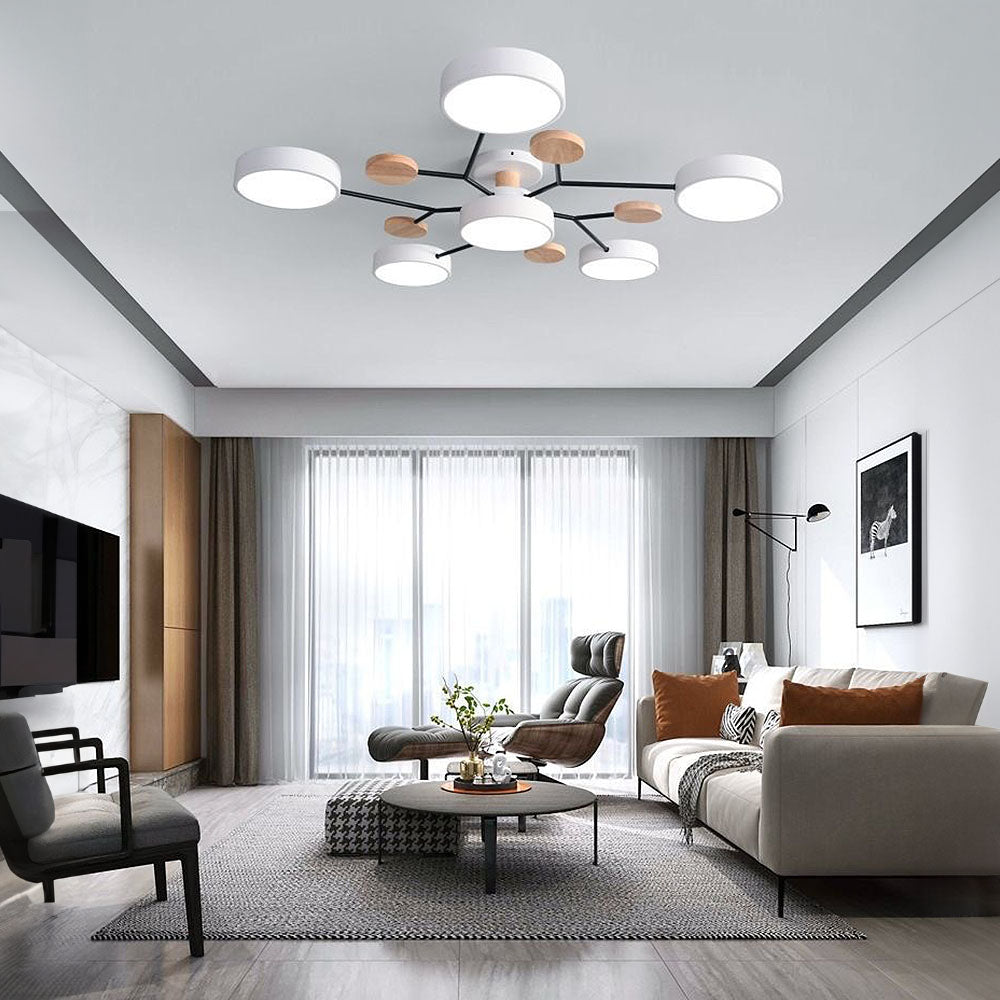 Contemporary Circular LED Ceiling Light for Modern Living Rooms – Stylish Illumination for Your Home Decor