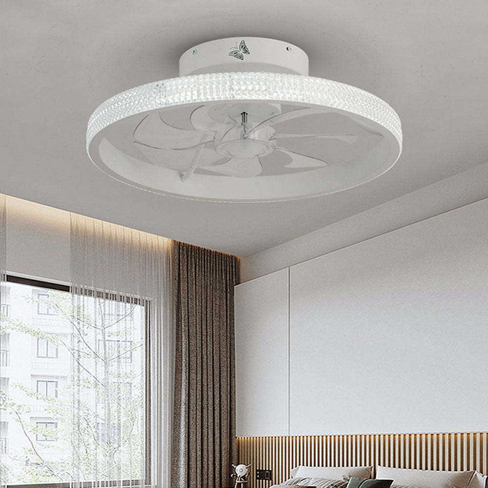 Modern Dimmable LED Ceiling Fan with Integrated Light – Stylish and Energy-Efficient Home Cooling Solution