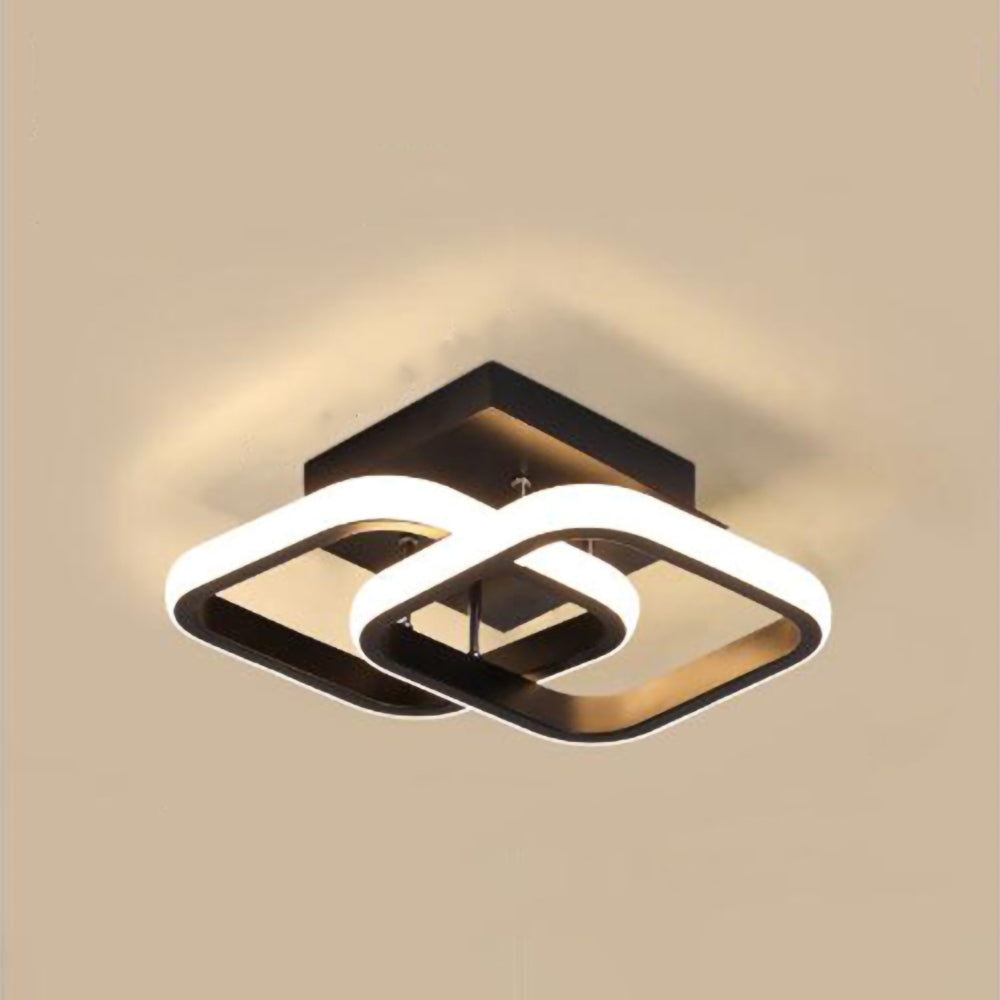 Sleek Modern Metal White LED Ceiling Light Fixture for Contemporary Home Illumination and Stylish Décor