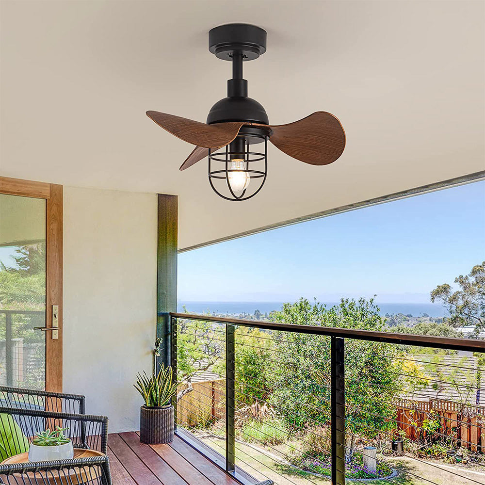 Charming Modern Dark Walnut Ceiling Fans with Integrated Lighting for Stylish Home Decor