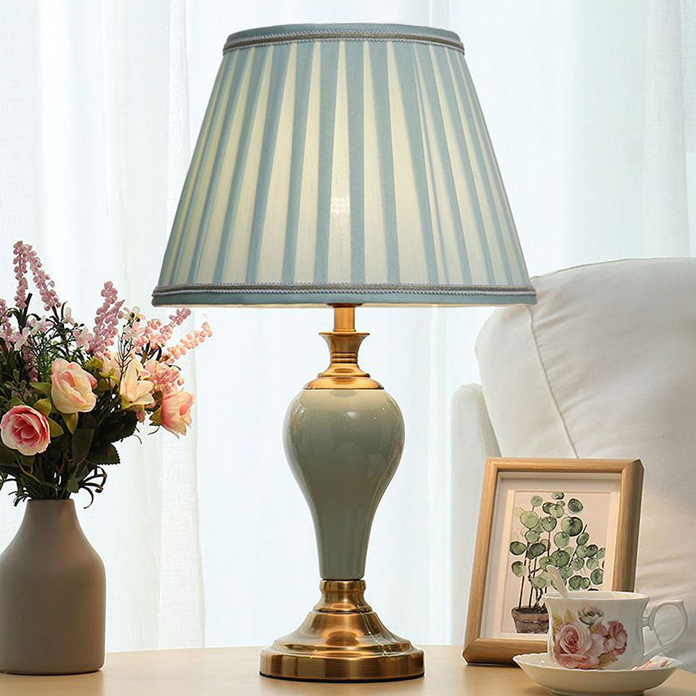 Charming Vintage Ceramics Table Lamp for Bedroom - Elegant Lighting Solution with Timeless Design and Classic Appeal