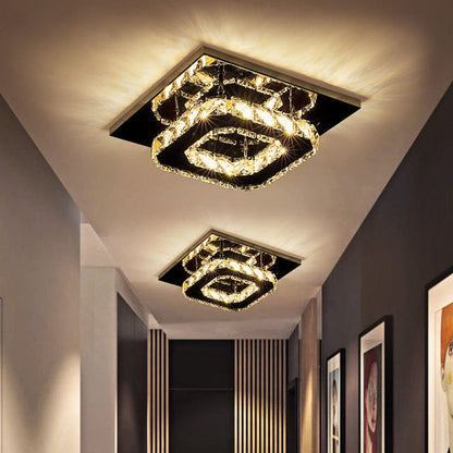 Ceiling Light Crystal LED Modern Flush Fixture
