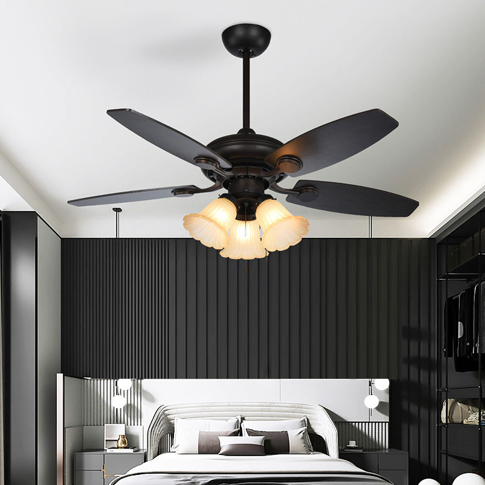 Coffee-Coloured Ceiling Fans with Integrated Lights for Stylish Home Comfort and Illumination