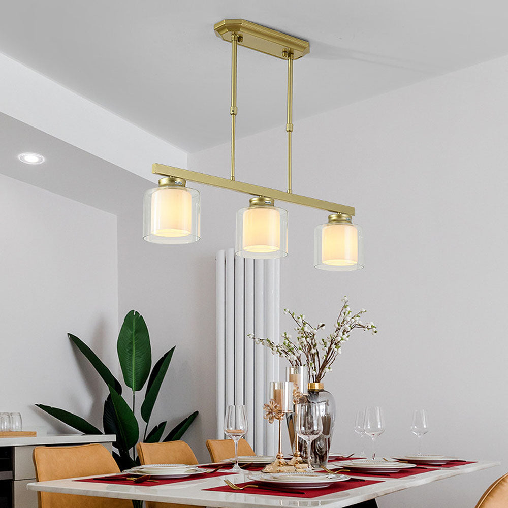 Modern Adjustable Height Glass Ceiling Lights for Stylish Kitchen Islands – Elegant Illumination Solutions