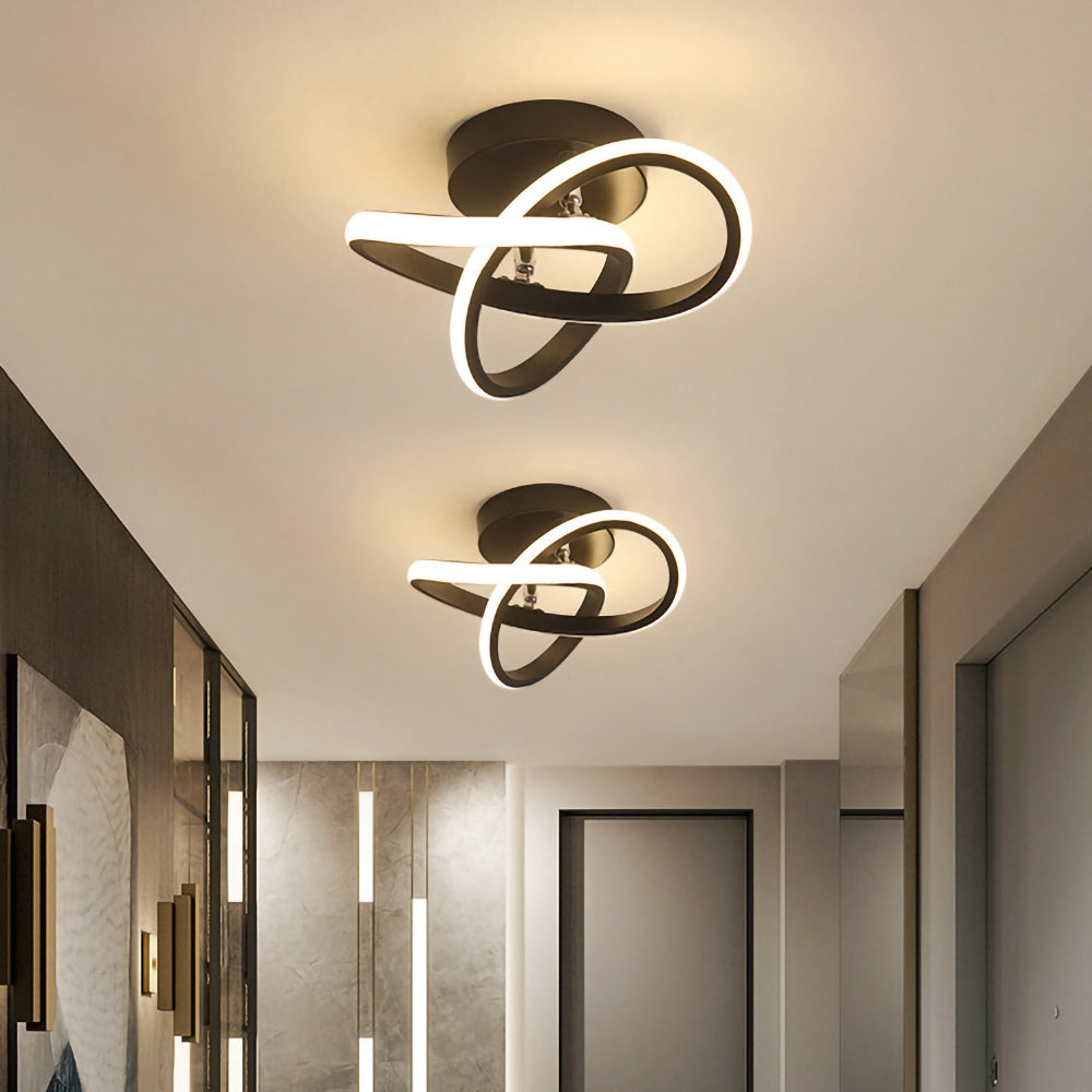 Sleek Modern Metal White LED Ceiling Light Fixture for Contemporary Home Illumination and Stylish Décor