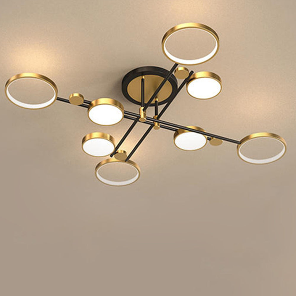 Contemporary LED Ceiling Light for Living Room - Modern Rings Design for Stylish Illumination and Ambience