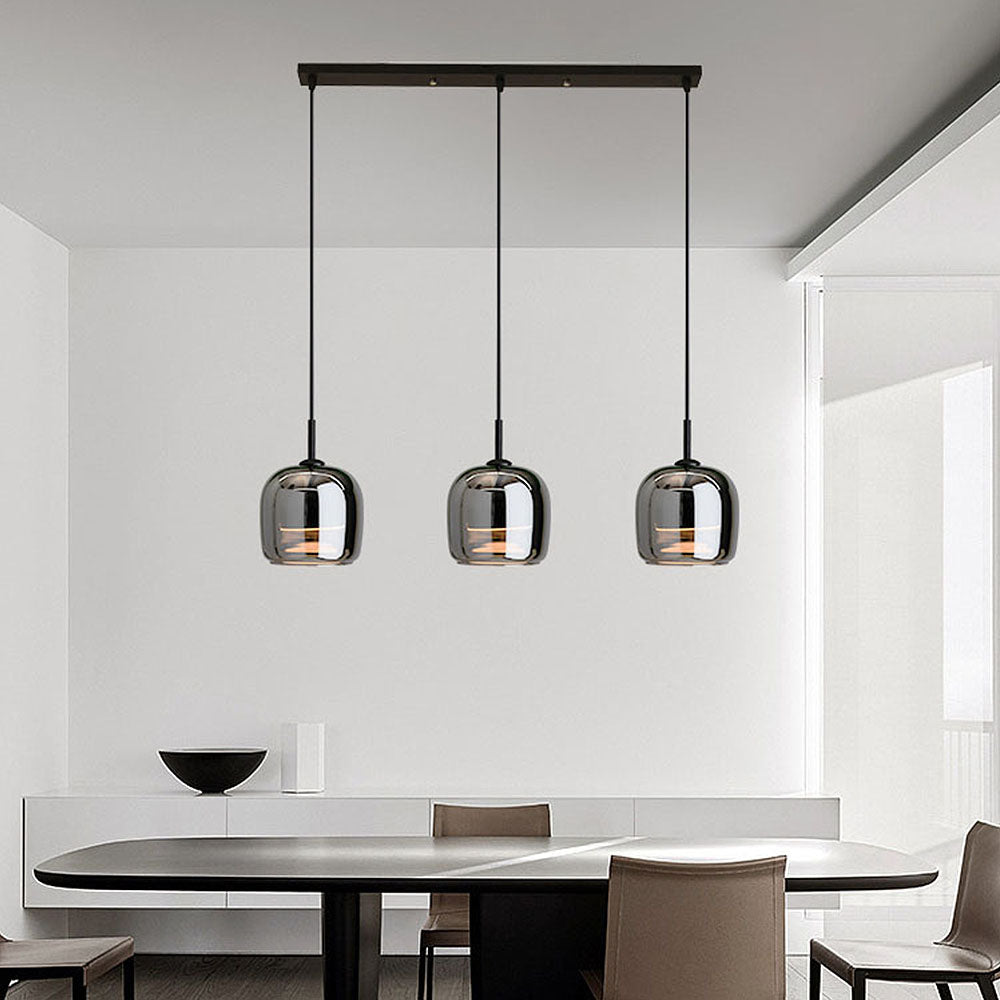 Nordic Grey Multi-Head Designer Pendant Light for Modern Kitchen Illumination and Stylish Home Décor