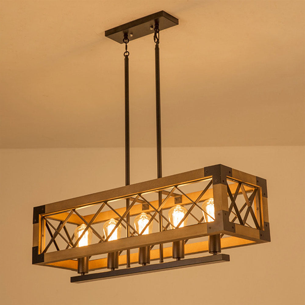 Sleek Modern Black Iron Bar Pendant Light for Contemporary Spaces - Stylish Illumination for Your Home or Office