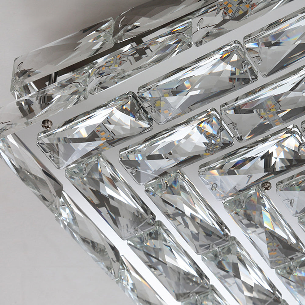 Elegant Crystal LED Ceiling Light Fixture for Luxurious Home Décor and Ambient Illumination - Modern Design, Easy Installation