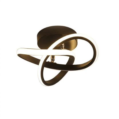 Plafonnier avec cadre en métal noir à LED