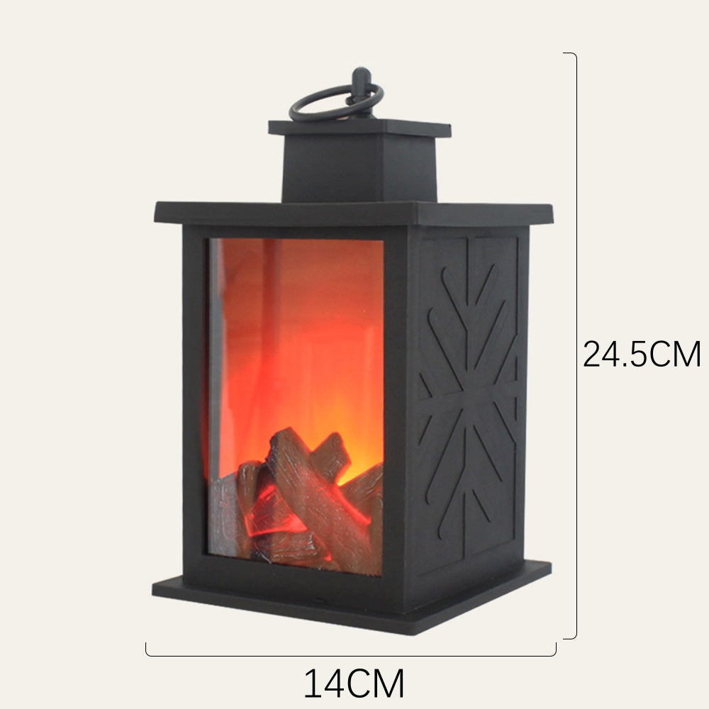 Compact LED Simulated Fireplace Light for Festive Christmas Illuminations and Cosy Ambience