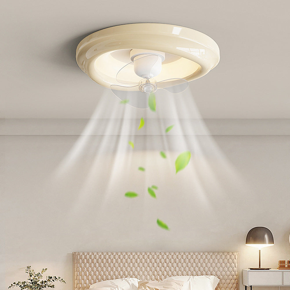 Elegant Macaron Style Bedroom Ceiling Fan with Integrated Light – Modern Design for Comfortable Living Spaces