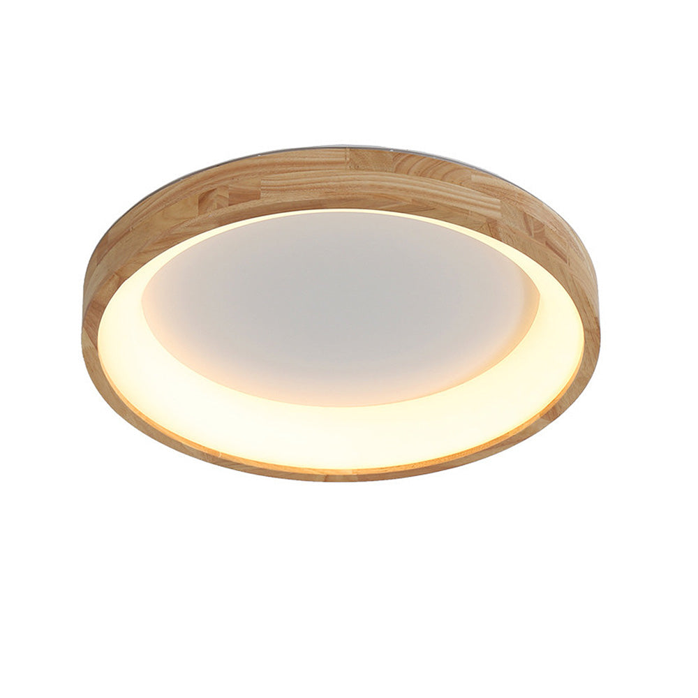 Minimalist Disc Wood LED Ceiling Light for Bedroom – Stylish and Modern Illumination for Contemporary Spaces