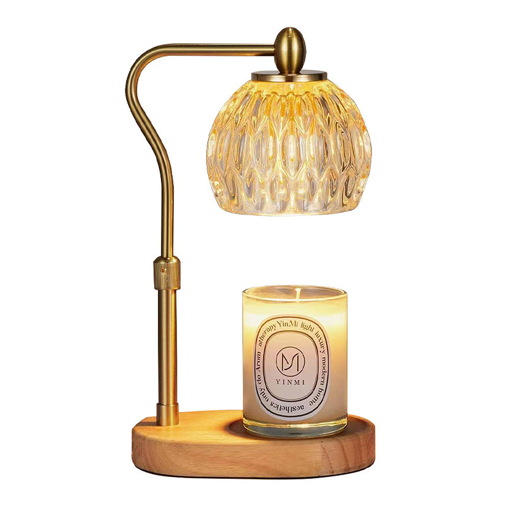 Contemporary Gold Glass Candle Lamp for Bedroom Ambience and Warmth - Elegant Lighting for a Stylish Home Decor