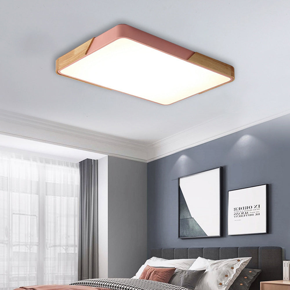 Nordic Modern Rectangle LED Ceiling Light for Living Room - Stylish Illumination Fixture for Contemporary Home Décor