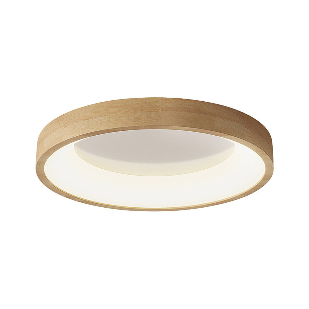 Minimalist Disc Wood LED Ceiling Light for Bedroom – Stylish and Modern Illumination for Contemporary Spaces