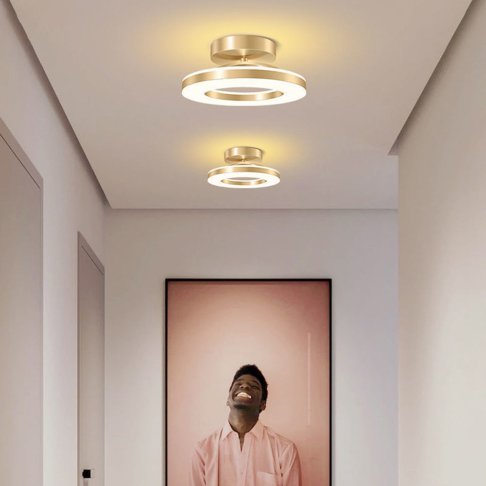 Contemporary Iron LED Ceiling Light for Hallways - Stylish Modern Illumination for Your Home Entrance and Corridors