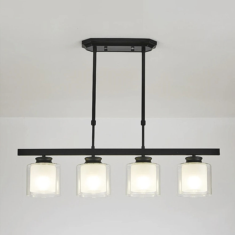 Plafonnier en verre pour îlot de cuisine moderne