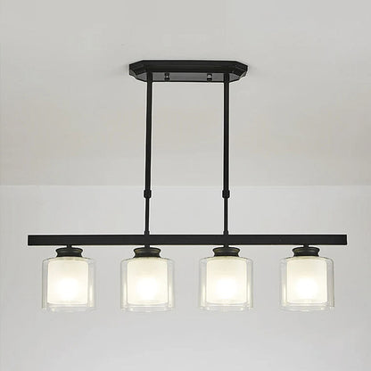 Plafonnier en verre pour îlot de cuisine moderne