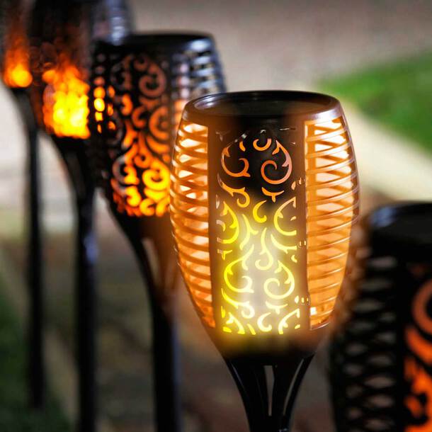 Outdoor Solar Garden Torch Light Flame Effect