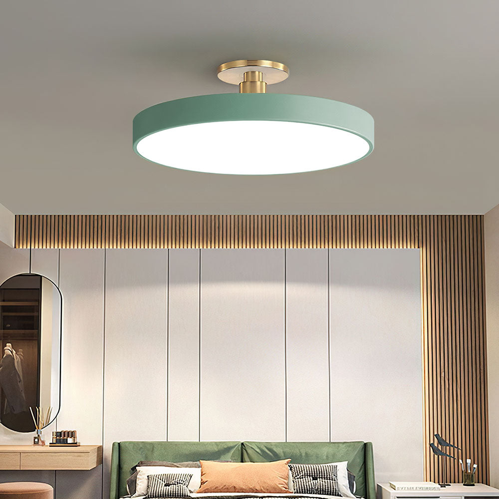 Remote-Controlled Circular LED Dimmable Ceiling Lights for Bedroom - Modern Lighting Solution for Ambiance and Style