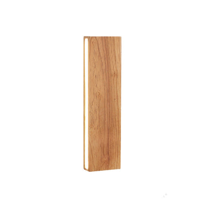 Wall Light With Rotatable Wood LED Design