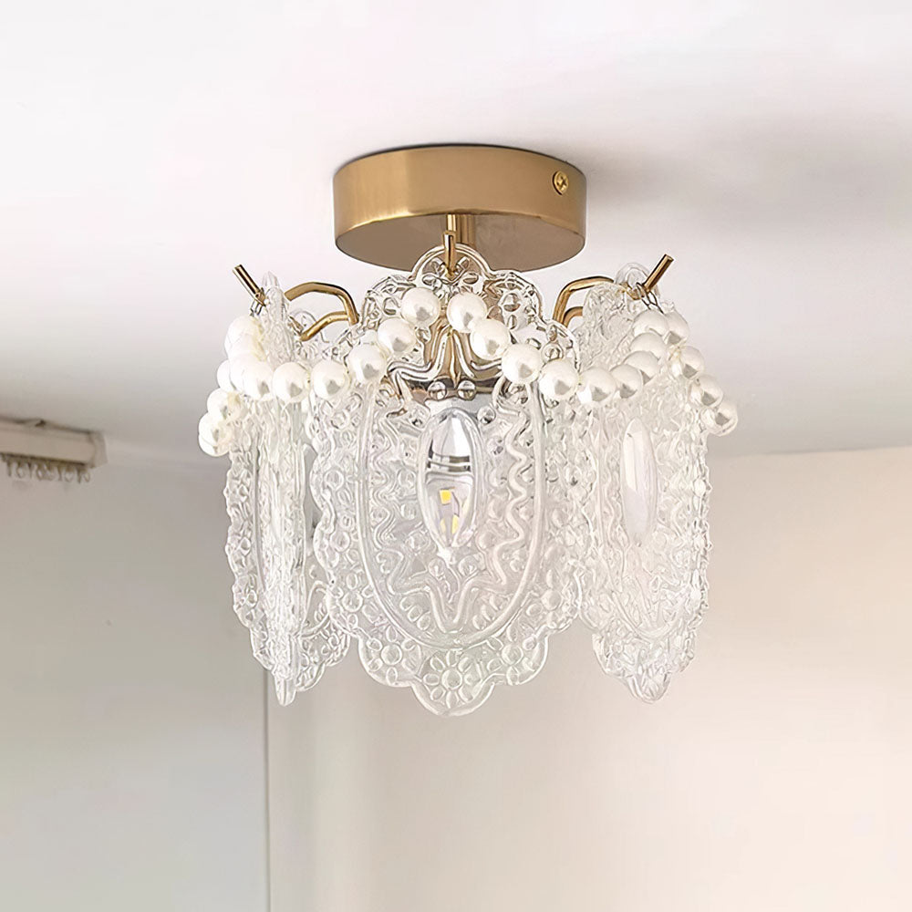 Sophisticated Glass Ceiling Light Fixture for Living Room Elegance and Style - Perfect Illumination for Your Home Decor