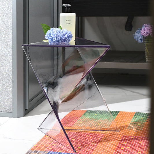 Side Table Modern Acrylic Twist Design