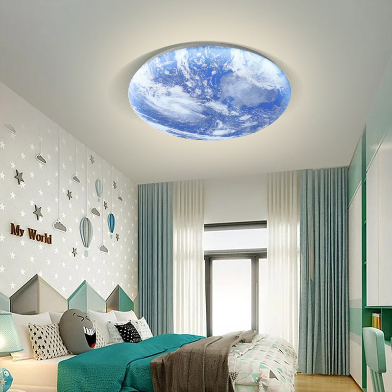 Sleek Minimalist Round Moon LED Ceiling Light Fixture for Modern Home Décor and Ambient Illumination