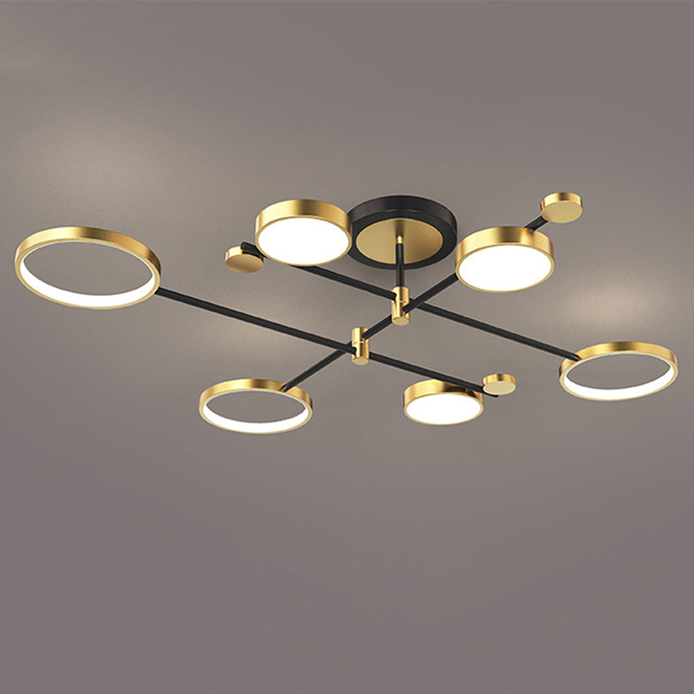 Contemporary LED Ceiling Light for Living Room - Modern Rings Design for Stylish Illumination and Ambience