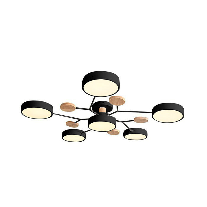 Contemporary Round Low Ceiling Light Fixture for Living Room Ambiance and Style Enhancement