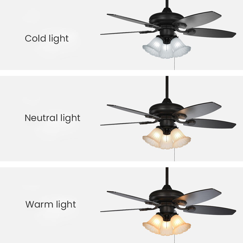 Coffee-Coloured Ceiling Fans with Integrated Lights for Stylish Home Comfort and Illumination