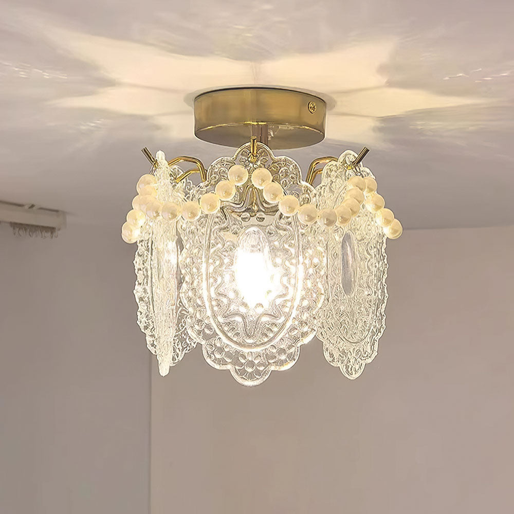 Sophisticated Glass Ceiling Light Fixture for Living Room Elegance and Style - Perfect Illumination for Your Home Decor