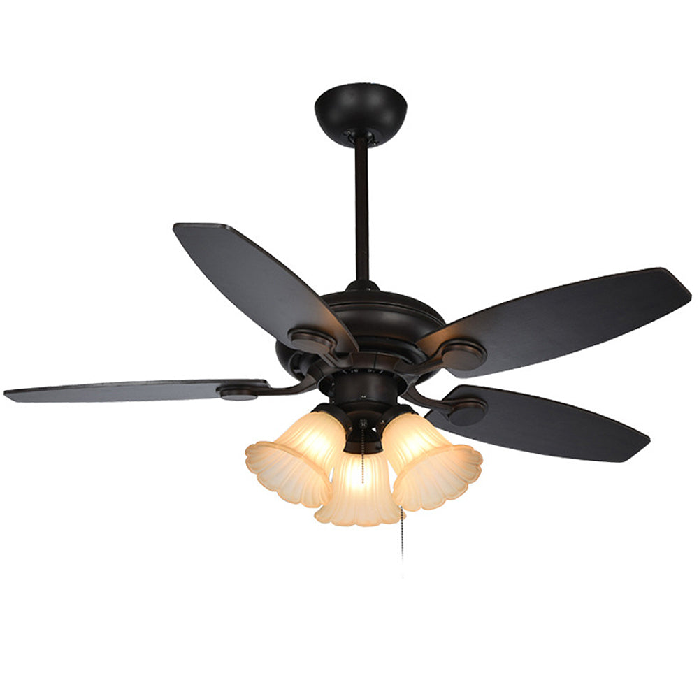 Coffee-Coloured Ceiling Fans with Integrated Lights for Stylish Home Comfort and Illumination