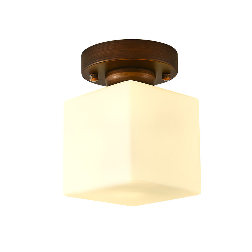 Elegant Minimalist White Semi-Flush Ceiling Light for Hallway - Modern Design, Soft Illumination, Perfect for Any Space