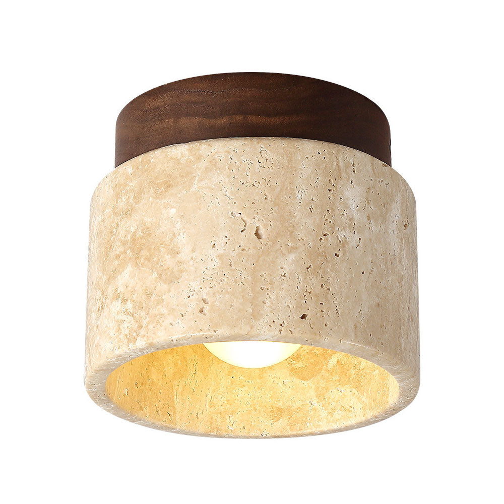 Wooden Simplicity Cylindrical Ceiling Light for Hallway – Elegant and Modern Lighting Solution for Your Home