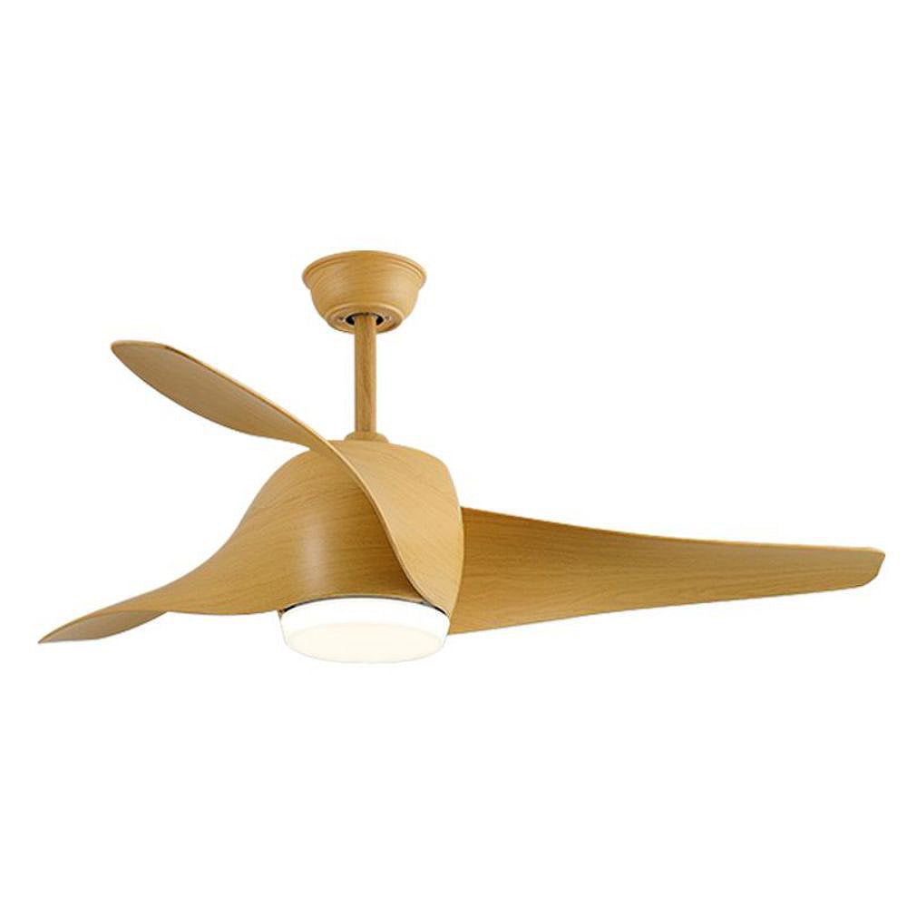 Wooden Flush Ceiling Fan with LED Light and Remote Control for Effortless Comfort and Style in Your Home