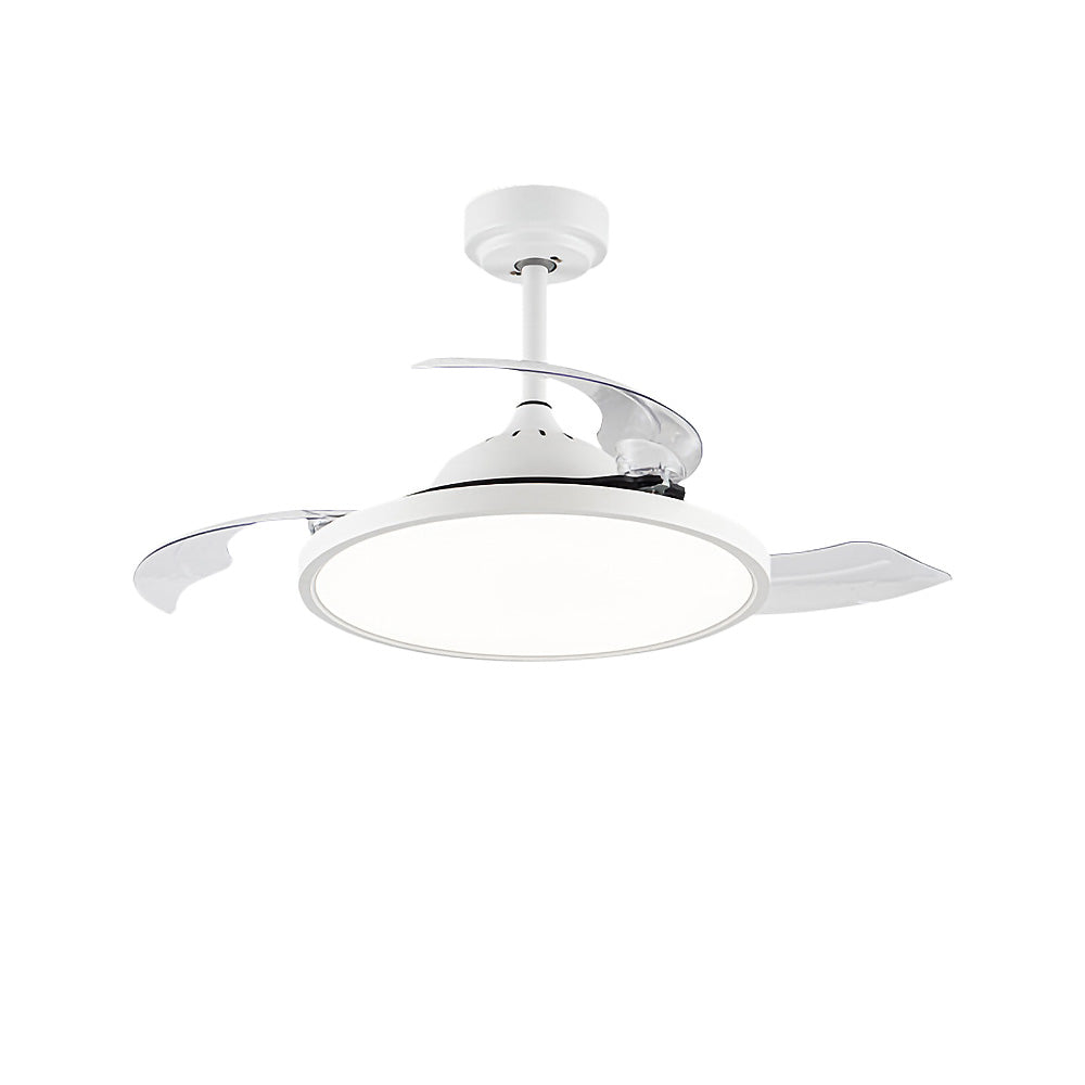 Sleek White Flush Ceiling Fan with Energy-Efficient LED Lights for Modern Home Décor and Optimal Air Circulation