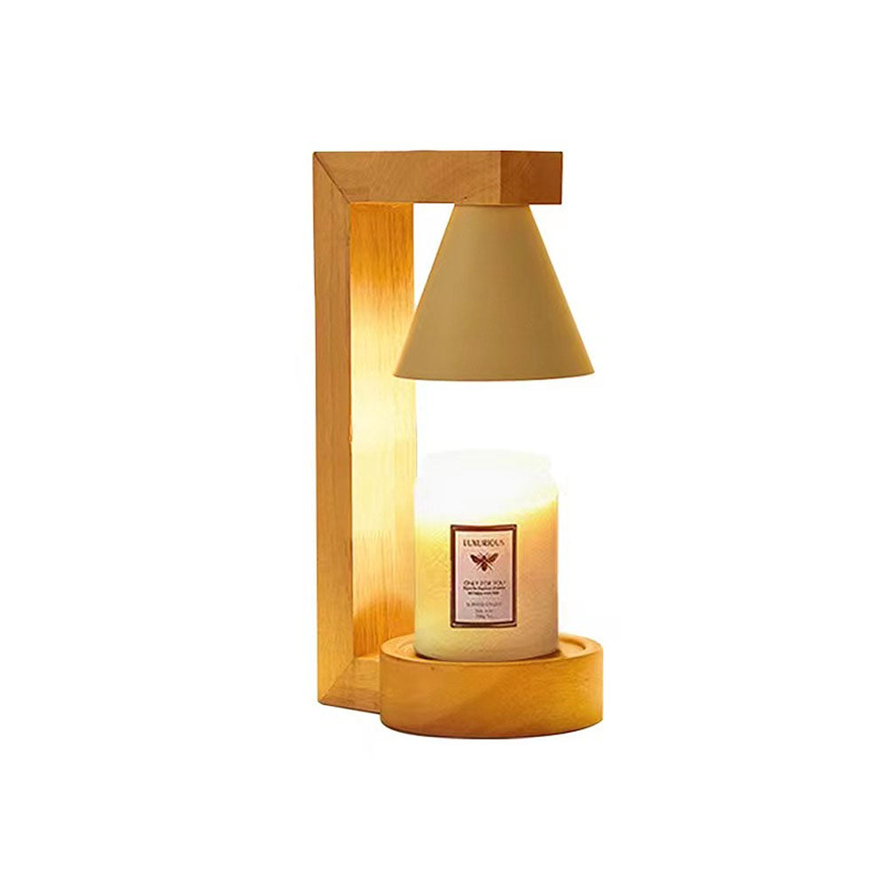 Rustic Wooden Mini Candle Lamp for the Bedroom - Warm Glow Lighting for a Cozy Atmosphere